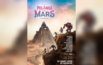 Poster “Nerotek” Pelangi di Mars Rilis Jelang Lebaran 2026, Misi Anak Bangsa Menantang Korporasi di Planet Merah