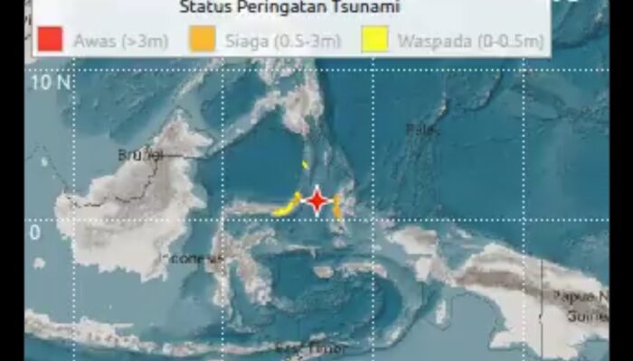 Gempa Dahsyat M7,6 Guncang Bitung, BMKG Keluarkan Peringatan Tsunami untuk Sulut dan Maluku Utara