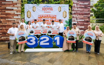AQUVIVA Berangkatkan Marbot dan Pemenang Program Ramadan Umrah ke Tanah Suci, Kampanye 3-2-1 Jadi Simbol Berbagi Kesejukan