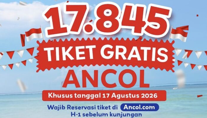 Ancol Gratiskan Tiket Masuk 17 Agustus 2026, Siapkan 17.845 Kuota