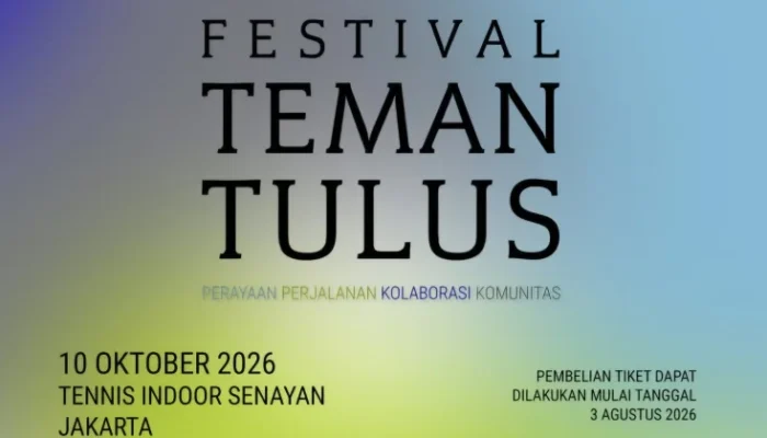 Festival Teman Tulus 2026 Siap Digelar, Tiket Mulai Rp450 Ribu