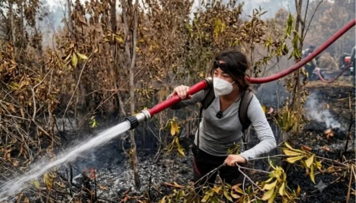 Sherina Munaf Terjun Langsung Bantu Padamkan Karhutla Kalteng