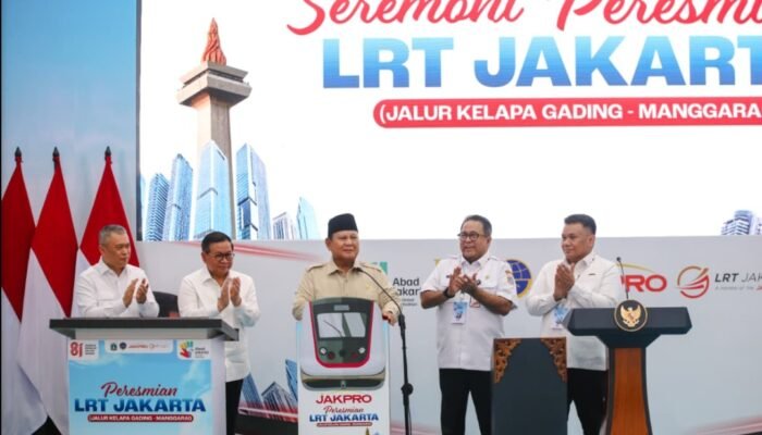 Prabowo Resmikan LRT Kelapa Gading–Manggarai, Jakarta Makin Terhubung